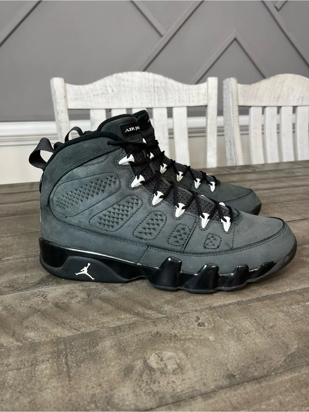 Nike Air Jordan 9 Retro Anthracite Mens Size 10.5 Gray Suede